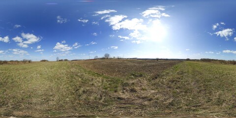 Meadow Spring Landscape HDRI Panorama