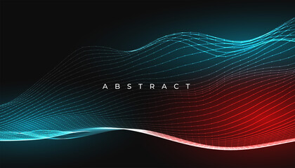 digital glowing abstract lines waves background design