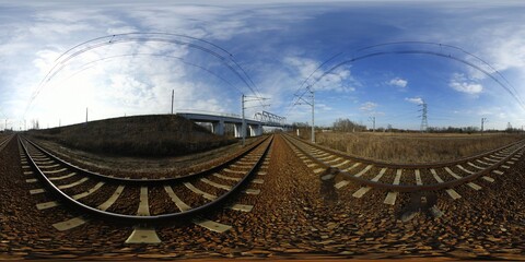 Railroad Landscape HDRI Panorama