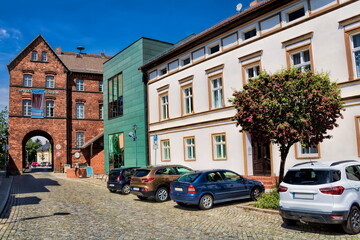 Obraz na płótnie Canvas lübbenau, deutschland - 23.05.2019 - straße in der altstadt 