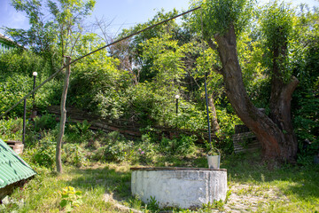 Well crane old traditional, Russia, Voronezh.