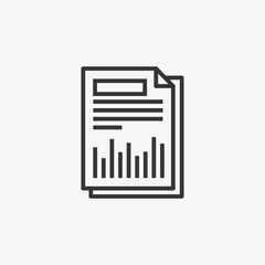 Report Icon. Vector Illustration