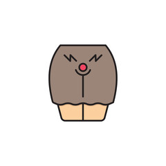 Menstrual cramps vector icon symbol disease in women isolated on white background