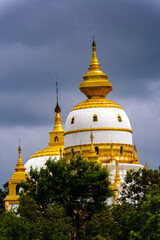 Naklejka premium It's Aung Sakkya Pagoda Maha Bodhi Ta Htaung ('a thousand great Bo trees'), a famous Buddhist region and monastery, Monywa Township, Sagaing Area, Myanmar (Burma)