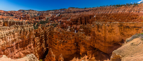 Fototapeta na wymiar A view from below the rim of Bryce Canyon, Utah in Springtime
