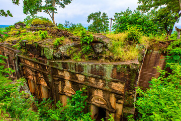 It's Part of the Phowintaung (Mountain of Isolated Solitary Meditation), a Buddhist cave complex, Yinmabin Township, Monywa District, Sagaing Region, Northern Burma (Myanmar)