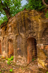 It's Phowintaung (Mountain of Isolated Solitary Meditation), a Buddhist cave complex, Yinmabin Township, Monywa District, Sagaing Region, Northern Burma (Myanmar)