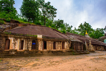 Fototapeta na wymiar It's Phowintaung (Mountain of Isolated Solitary Meditation), a Buddhist cave complex, Yinmabin Township, Monywa District, Sagaing Region, Northern Burma (Myanmar)