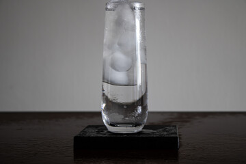 Glass of Ice Water On a Base