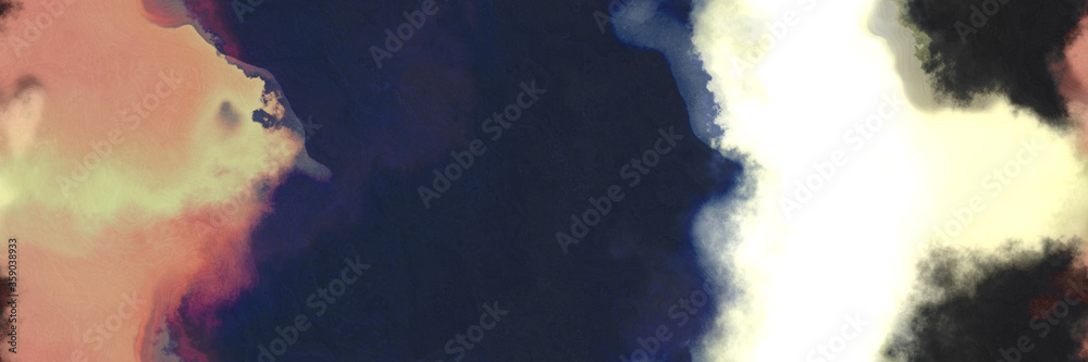 Poster abstract watercolor background with watercolor paint with very dark blue, tan and dim gray colors an