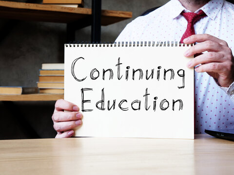 Continuing Education Is Shown On The Conceptual Business Photo