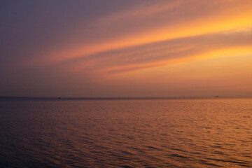 evening sunset over the sea
