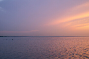 evening sunset over the sea