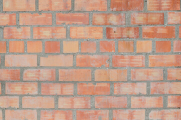 Brick wall. Red brick. Structure.