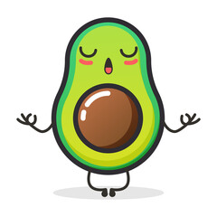 Cute Avocado fruit character for illustration or mascot.
