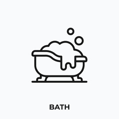 bath icon vector. bath sign symbol