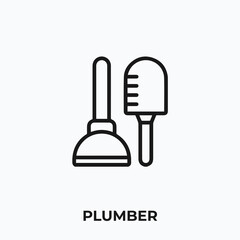 plumber icon vector. plumber sign symbol