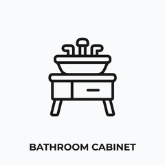 bathroom cabinet icon vector. bathroom cabinet sign symbol