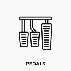 pedals icon vector. pedals sign symbol.