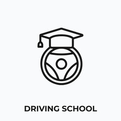 driving school icon vector. driving school sign symbol.