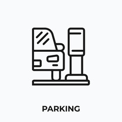 Fototapeta premium parking icon vector. parking sign symbol.