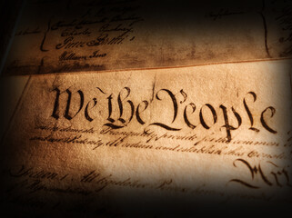 The United States Constitution, with We The People text and signatures