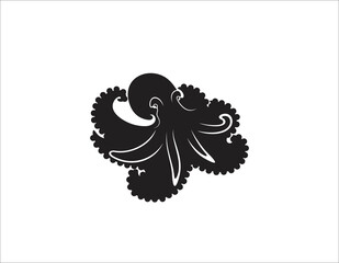 Octopus. Logo. Vector illustration
