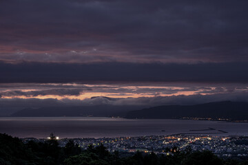 北海道岩内町の夜景（Night view of Iwanai Town, Hokkaido）