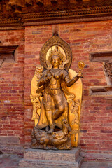 Buddha temple in Kathmandu, the capital city of the Federal Democratic Republic of Nepal, Asia