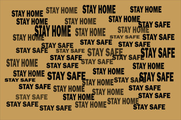 Illustration of message 'Stay home stay safe'