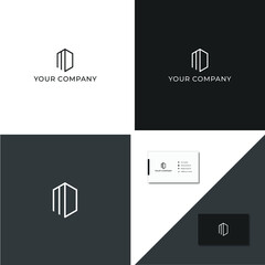 Architecture logo and business card design vector template.