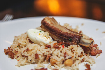 rice and pork