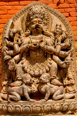 Architecture of Bhaktapur,  an ancient Newar city in the east corner of the Kathmandu Valley, Nepal, UNESCO World Heritage Site