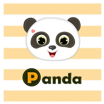 Vector illustration cute cartoon panda  .Can be used for kid's clothing. Use for print, surface design, fashion wear. For design of album, scrapbook, card and invitation