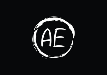 Initial Monogram Letter A E Logo Design Vector Template. A E Letter Logo Design