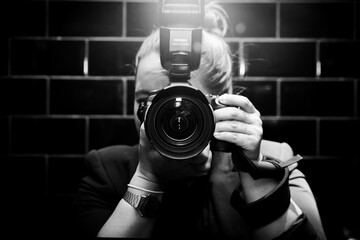 photographer with camera