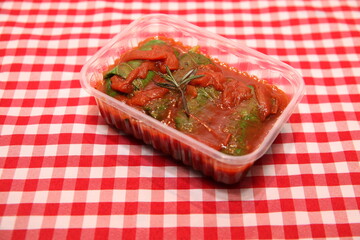 kale and tomato sauce