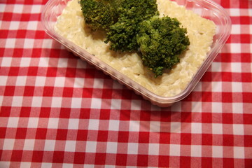 risotto and brocolli