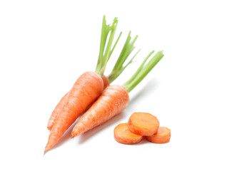 Carrot isolated on white.