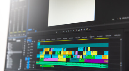 video time line, Video editing
