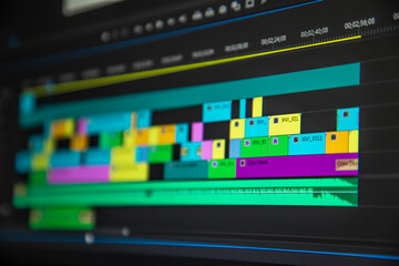 video time line, Video editing
