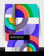 Obraz na płótnie Canvas Circle design a4 flyer print template, annual report design