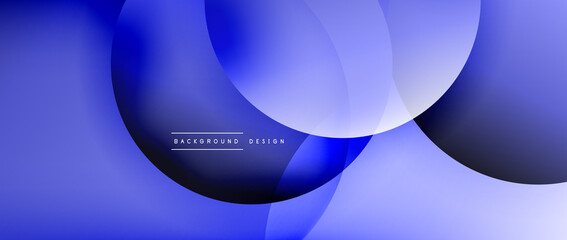Circle modern geometric abstract background with liquid gradients