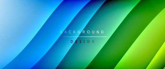 Fototapeta premium Fluid gradient waves with shadow lines and glowing light effect, modern flowing motion abstract background for cover, placards, poster, banner or flyer