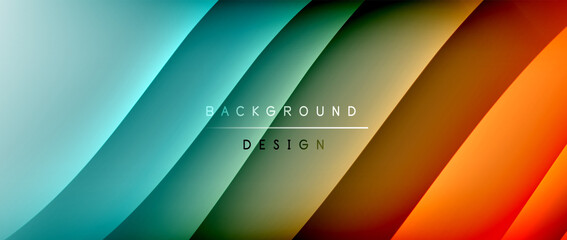 Fluid gradient waves with shadow lines and glowing light effect, modern flowing motion abstract background for cover, placards, poster, banner or flyer