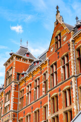 It's Amsterdam Centraal railway station, the largest railway station of Amsterdam, Netherlands