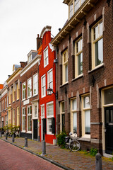 Fototapeta na wymiar It's Typical house in Haarlem, Netherlands