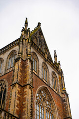 Fototapeta premium It's Grote Kerk (Great Church) on the Grote Markt, Haarlem's central square