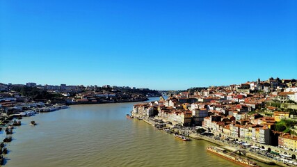 Fototapeta na wymiar aerial view of the douro river