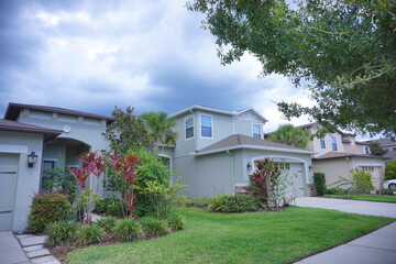 black thunder cloud in summer	